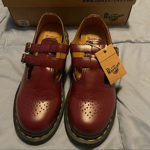 Burgundy brand new Mary Jane Dr martins
